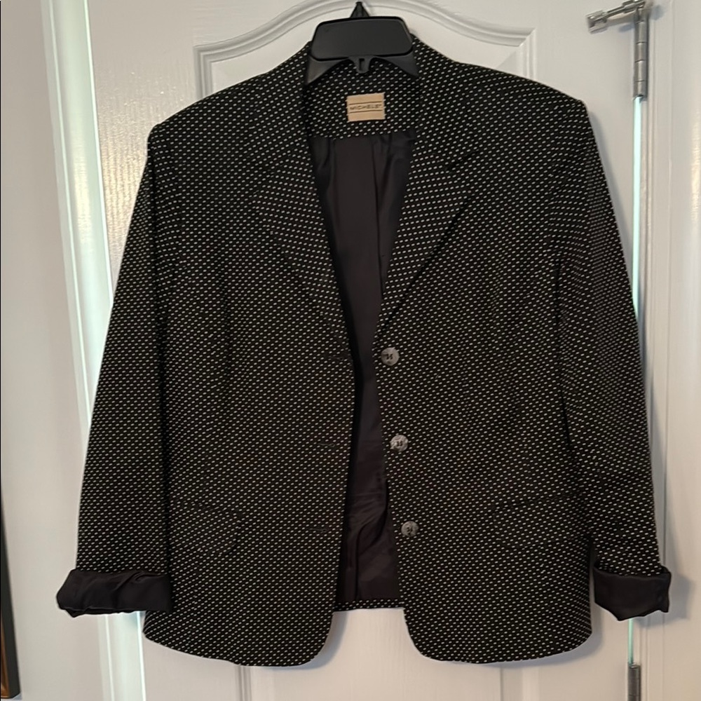 Black and White Polka Dot Blazer